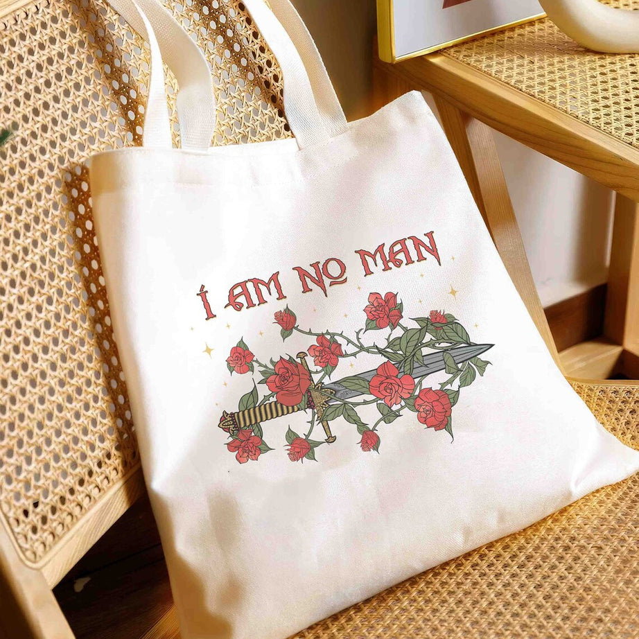 I Am No Man Tote Bag, Fantasy Reader Tote Bag, Book Gift for Her, Bookish Gift, Bookish Gift for Her, Epic Fantasy Book, I Am No Man Bag