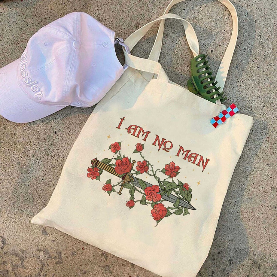 I Am No Man Tote Bag, Fantasy Reader Tote Bag, Book Gift for Her, Bookish Gift, Bookish Gift for Her, Epic Fantasy Book, I Am No Man Bag