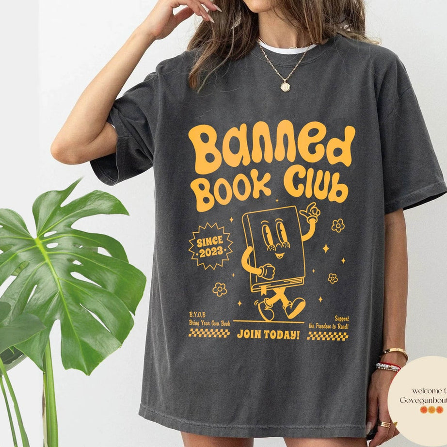 Banned Books Comfort Colors Shirt, Banned Book Club, I Read Banned Books, Librarian Gift, Book Lover, Bibliophile Present, Social Justice