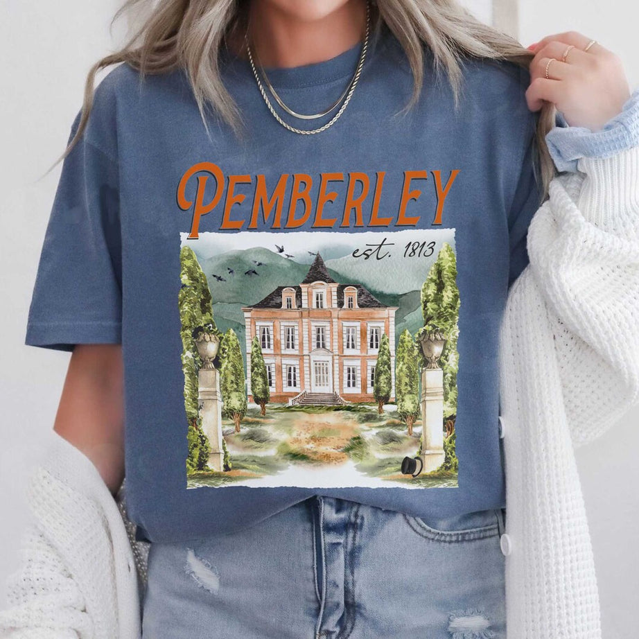 Pemberley Comfort Color Shirt, Pride and Prejudice Shirt, Literary Shirt, Jane Austen Shirt, Bookworm Shirt, Book Lover Gifts for Women