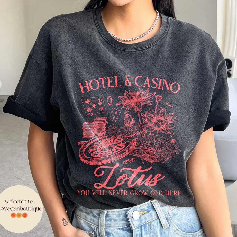 Lotus Hotel & Casino Comfort Color Shirt, Percy Jackson and the Olympians Shirt, Percy Jackson Quotes Shirt, Bookish Shirt