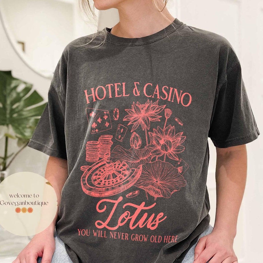 Lotus Hotel & Casino Comfort Color Shirt, Percy Jackson and the Olympians Shirt, Percy Jackson Quotes Shirt, Bookish Shirt