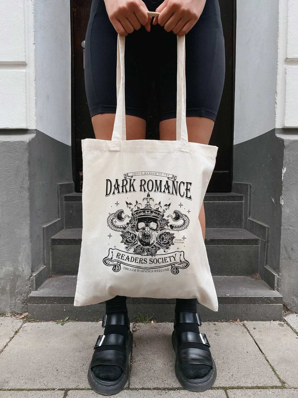 Dark Romance Readers Society Tote Bag, Romance Reader, Dark Academia Tote Bag, Smut Reader, Bookish Tote Bag, Dark Romance Merch
