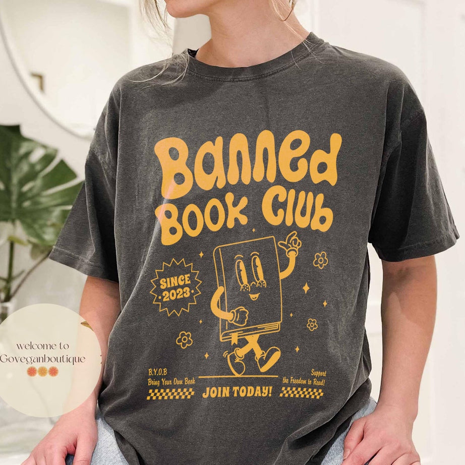 Banned Books Comfort Colors Shirt, Banned Book Club, I Read Banned Books, Librarian Gift, Book Lover, Bibliophile Present, Social Justice