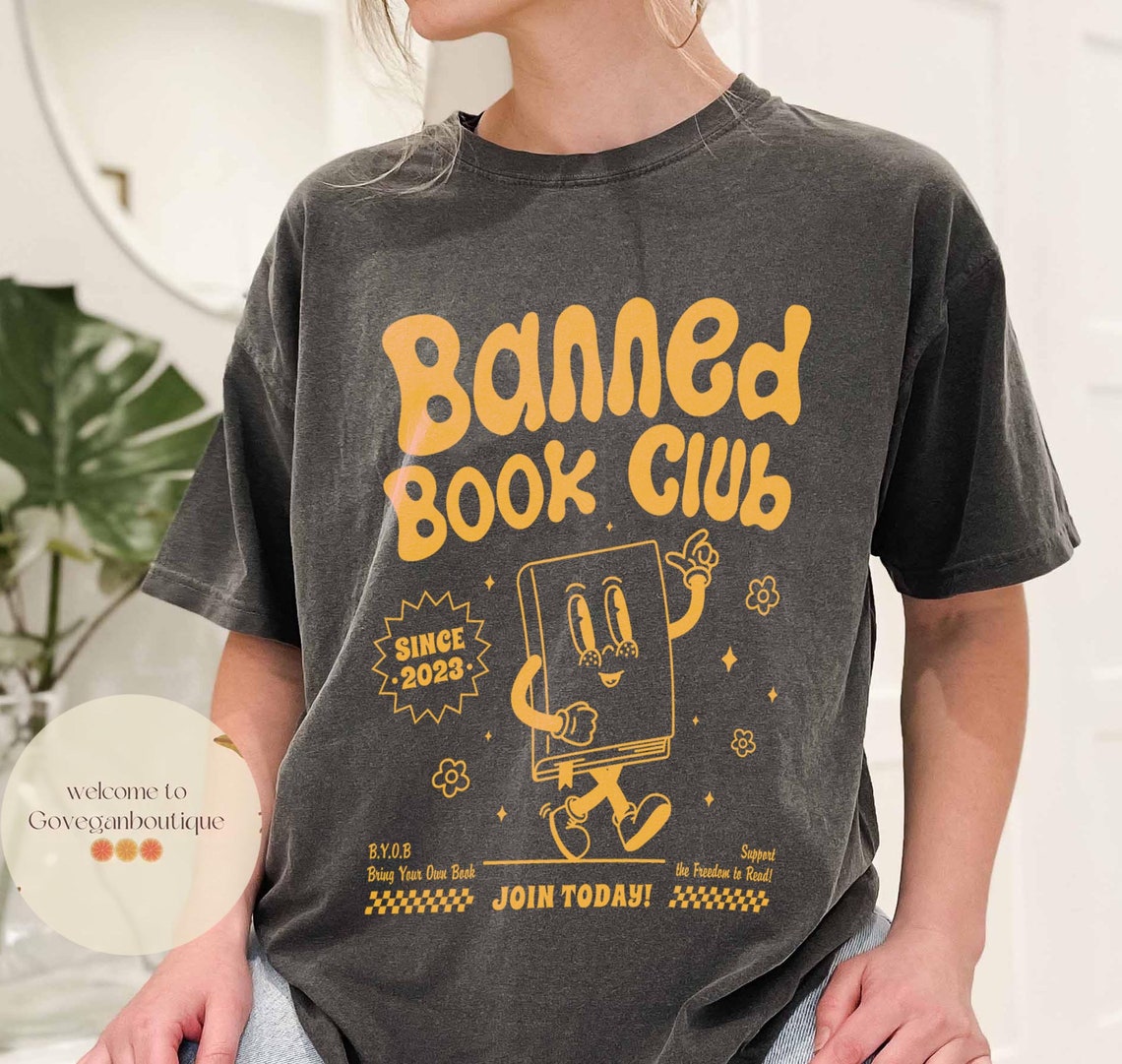 Banned Books Comfort Colors Shirt, Banned Book Club, I Read Banned Books, Librarian Gift, Book Lover, Bibliophile Present, Social Justice