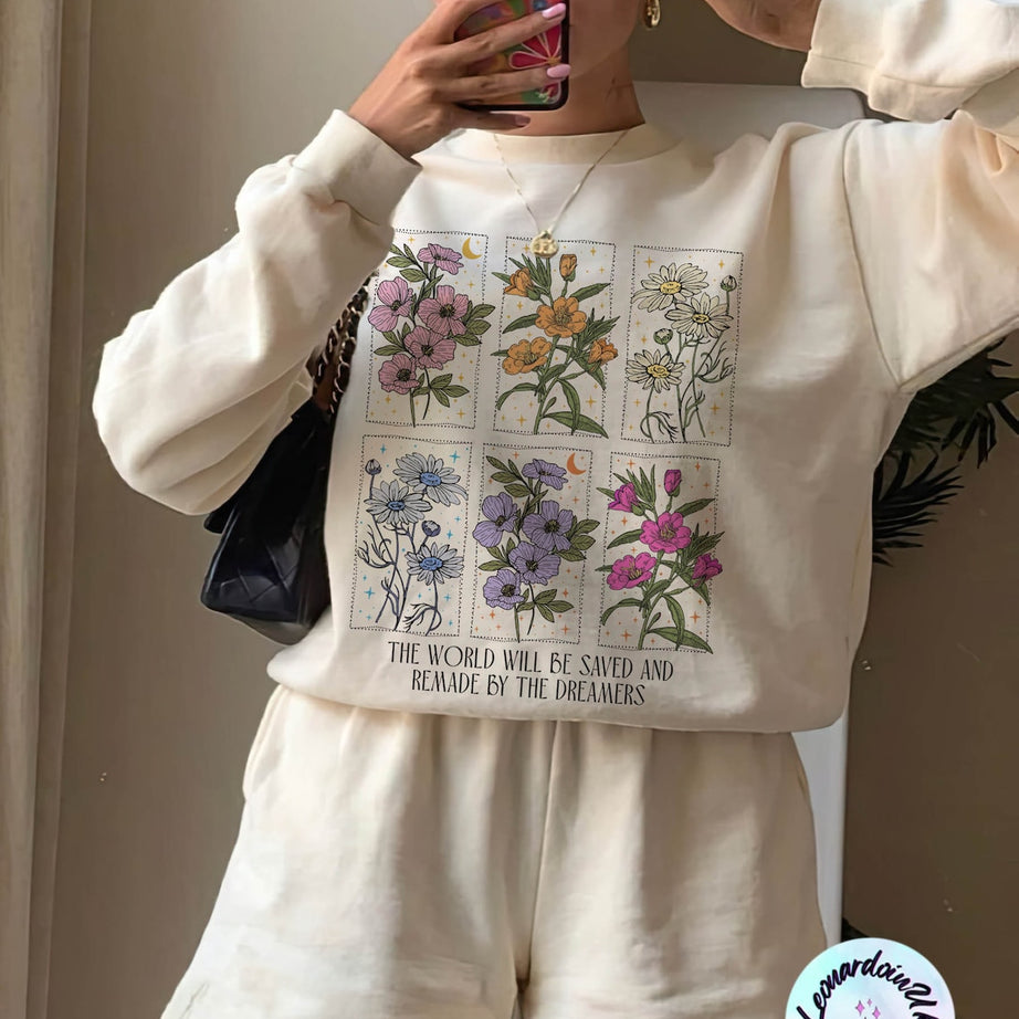 The World Will Be Saved and Remade by the Dreamers Sweatshirt, Throne of Glass Sweater, Sarah J Maas Shirt, SJM Hoodie, Aelin Quote Shirt