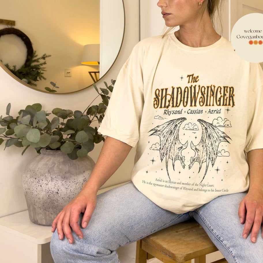 Azriel Comfort Colors Shirt, Shadowsinger Night Court Licensed SJM Merch, Cassian Illyrian, Bat Boys, Velaris Gift, ACOTAR, Bookish Shirt