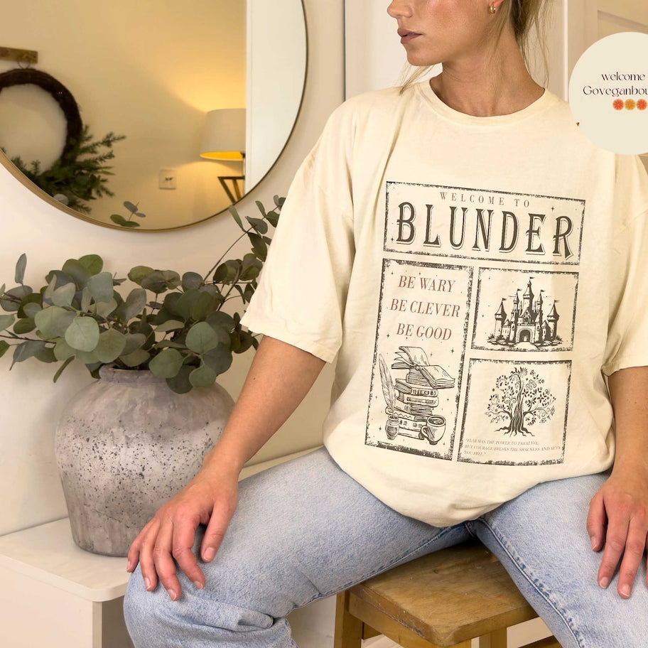 One Dark Window Comfort Colors Shirt, Blunder Be Wary Be Clever Be Good, Licensed Shepherd King, Rachel Gillig, Elspeth Spindle, Destrier