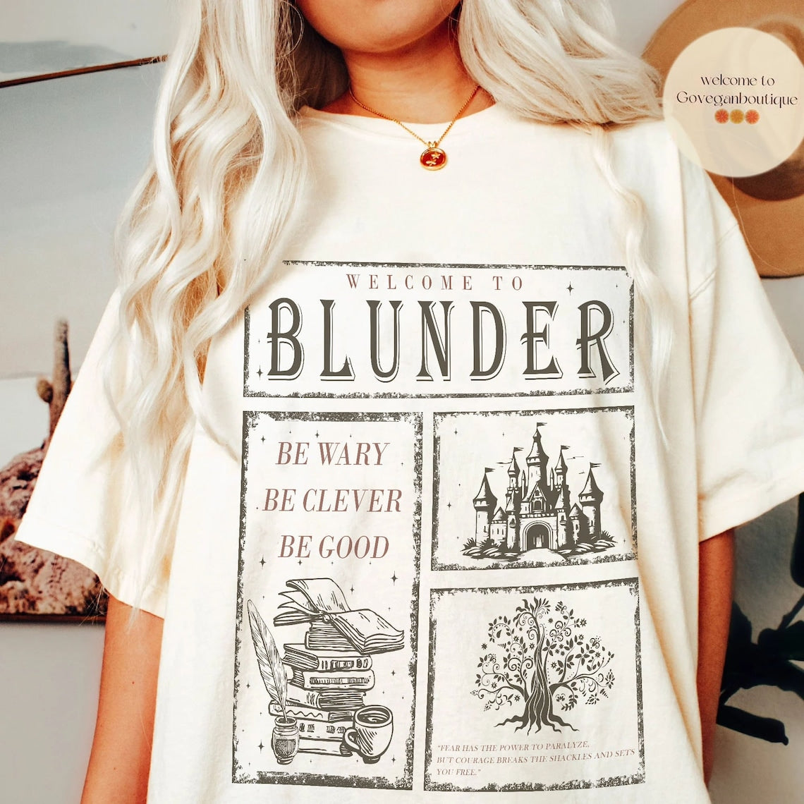 One Dark Window Comfort Colors Shirt, Blunder Be Wary Be Clever Be Good, Licensed Shepherd King, Rachel Gillig, Elspeth Spindle, Destrier