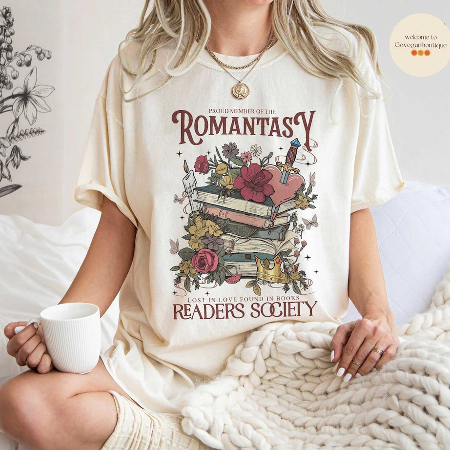 Romantasy Readers Society Comfort Colors Shirt, Book Lover Club, Romantasy Reader Gift, Fantasy Romance Book Shirt, Dark Romance