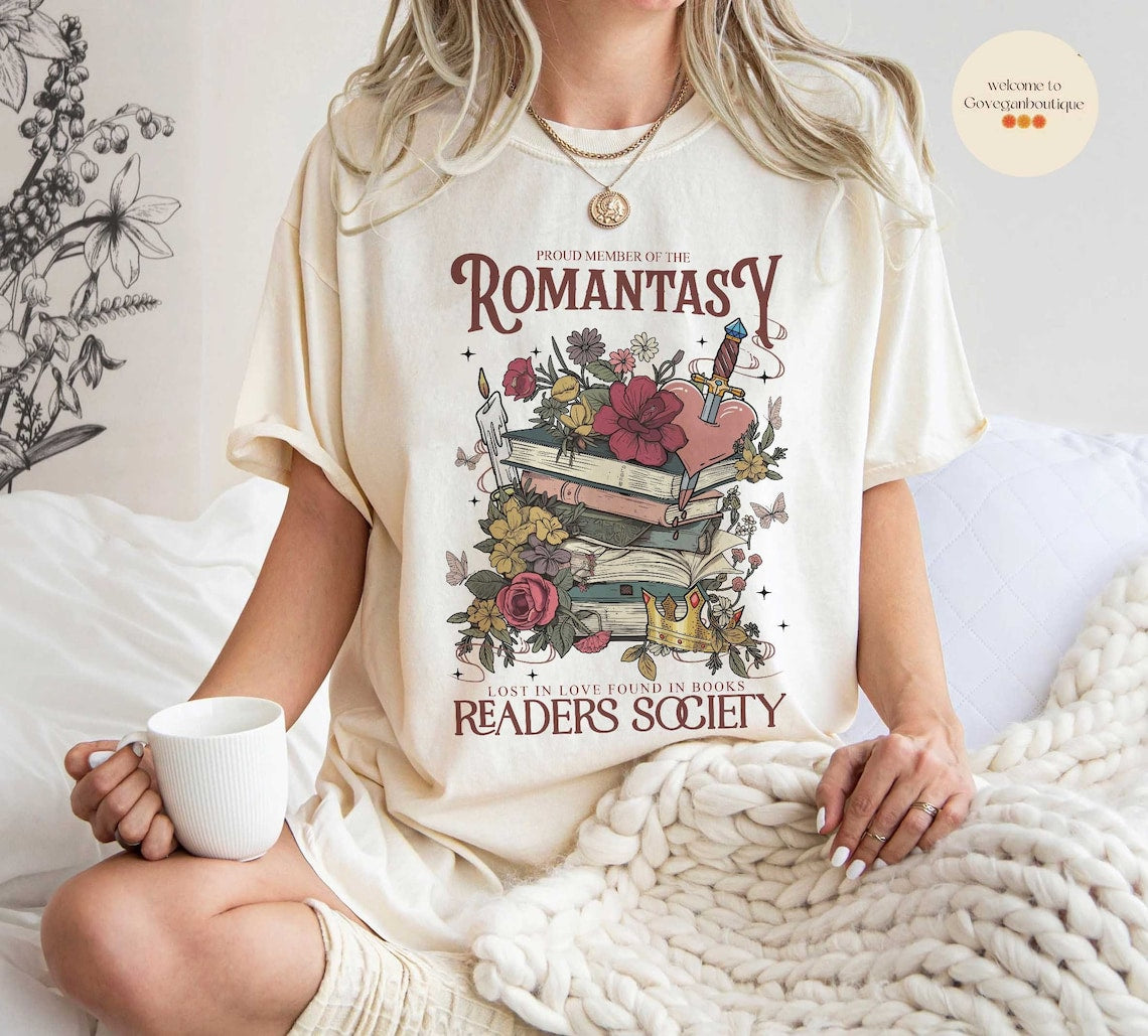Romantasy Readers Society Comfort Colors Shirt, Book Lover Club, Romantasy Reader Gift, Fantasy Romance Book Shirt, Dark Romance