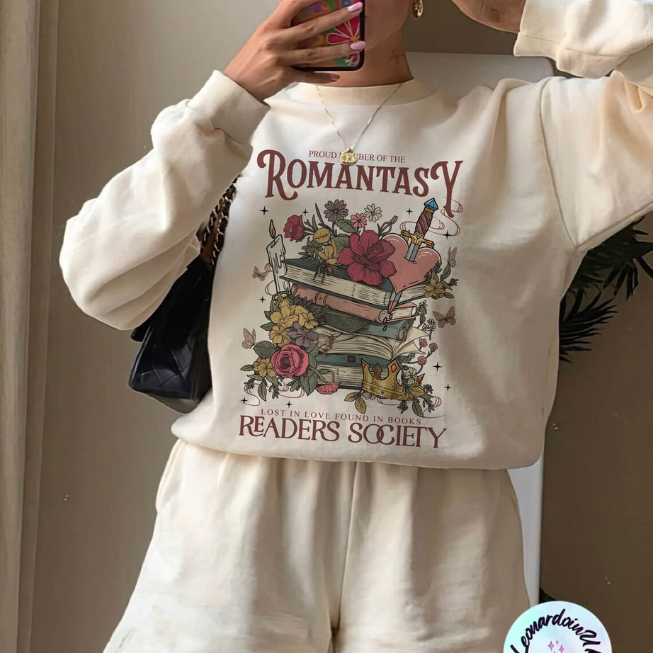 Romantasy Readers Society Sweatshirt, Book Lover Club, Romantasy Reader Gift, Fantasy Romance Book Shirt, Dark Romance