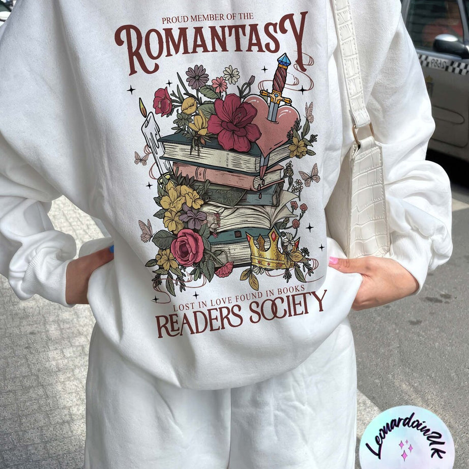 Romantasy Readers Society Sweatshirt, Book Lover Club, Romantasy Reader Gift, Fantasy Romance Book Shirt, Dark Romance