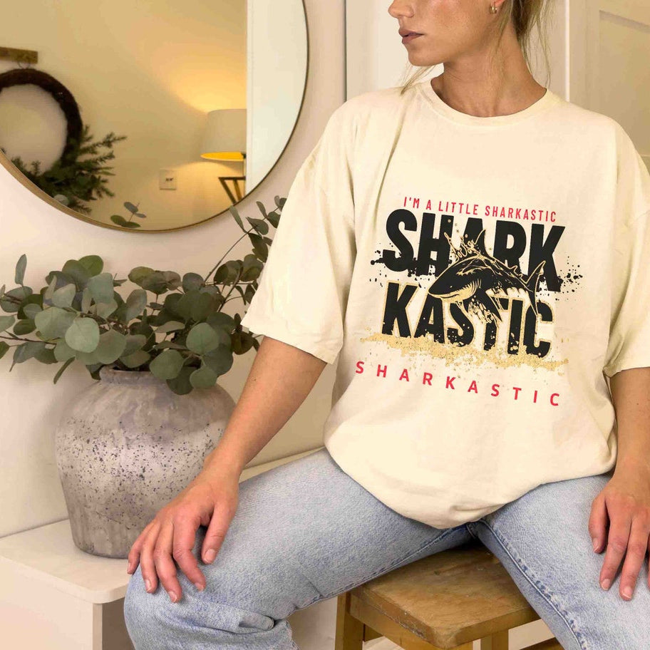 Shark Shirt Shark Lover Ocean Life Sea Creature Shirt I'm A Little Sharkastic Shark Week Shirt Shark Shirt Ocean Shirt