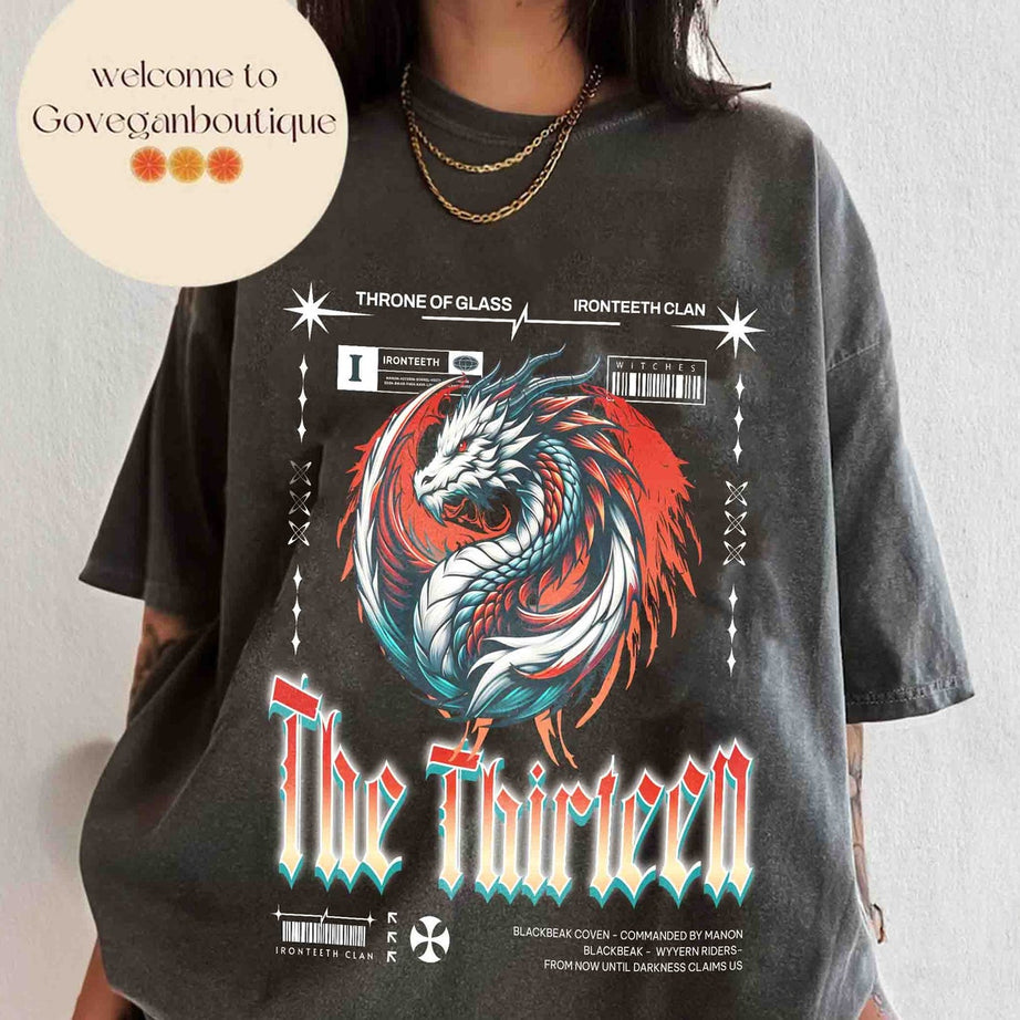 The Thirteen Comfort Colors Shirt, Throne of Glass Shirt, Manon Blackbeak Ironteeth Witches Dorian Haviliard Licensed SJM Merch Terras