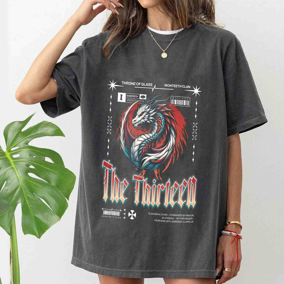 The Thirteen Comfort Colors Shirt, Throne of Glass Shirt, Manon Blackbeak Ironteeth Witches Dorian Haviliard Licensed SJM Merch Terras
