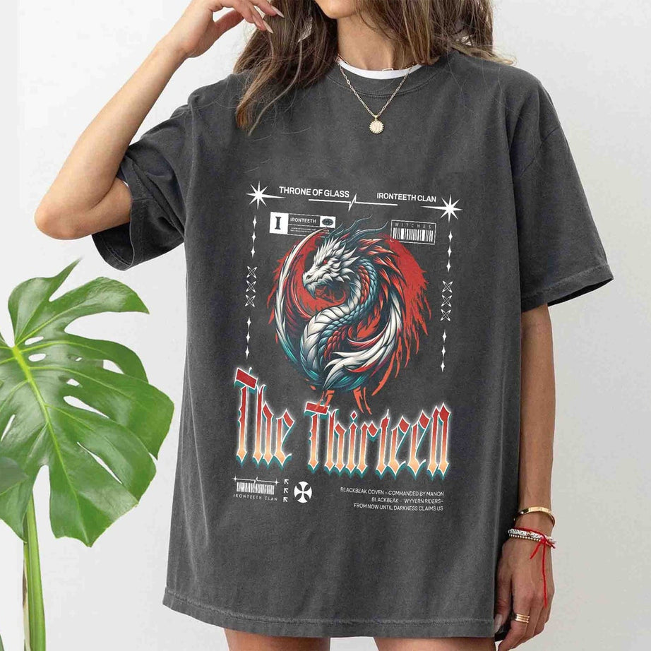 The Thirteen Comfort Colors Shirt, Throne of Glass Shirt, Manon Blackbeak Ironteeth Witches Dorian Haviliard Licensed SJM Merch Terras