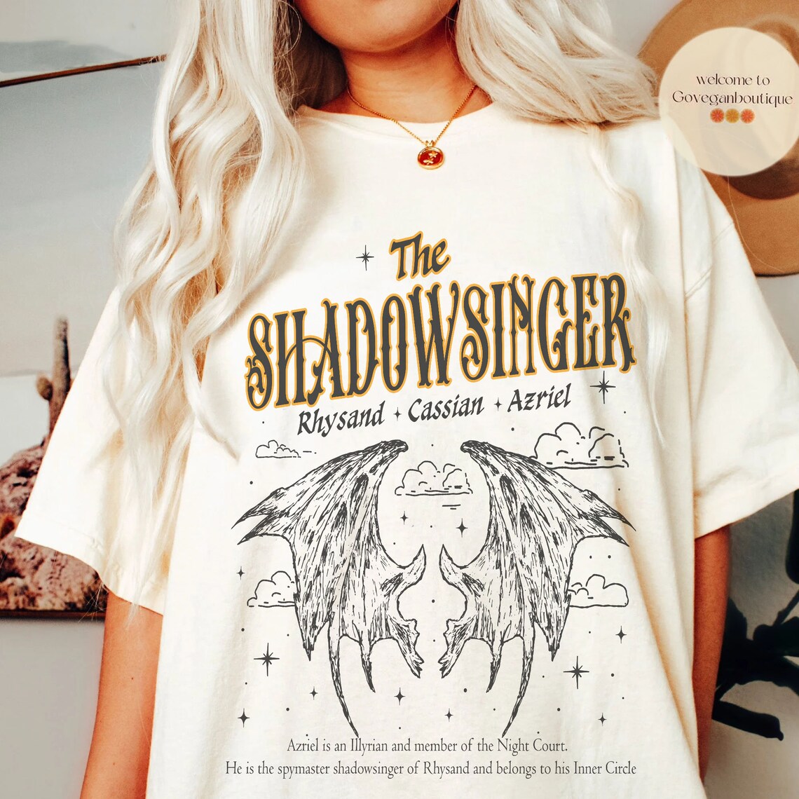 Azriel Comfort Colors Shirt, Shadowsinger Night Court Licensed SJM Merch, Cassian Illyrian, Bat Boys, Velaris Gift, ACOTAR, Bookish Shirt