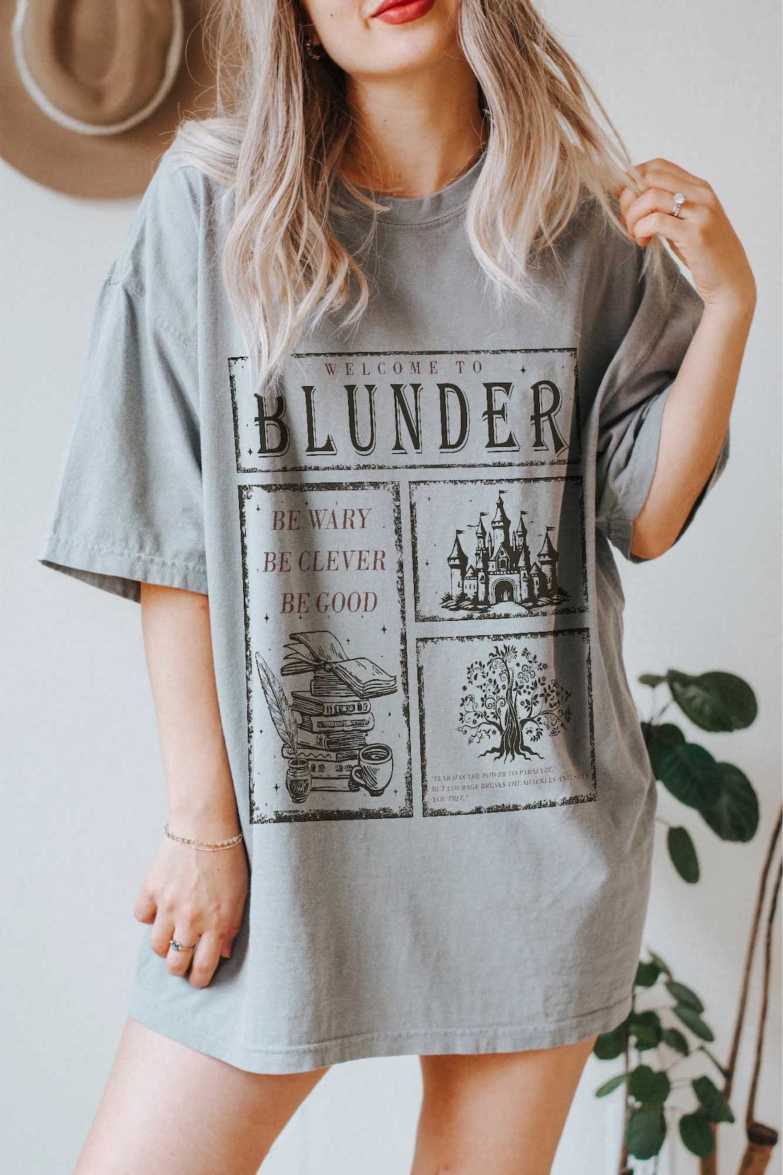 One Dark Window Comfort Colors Shirt, Blunder Be Wary Be Clever Be Good, Licensed Shepherd King, Rachel Gillig, Elspeth Spindle, Destrier