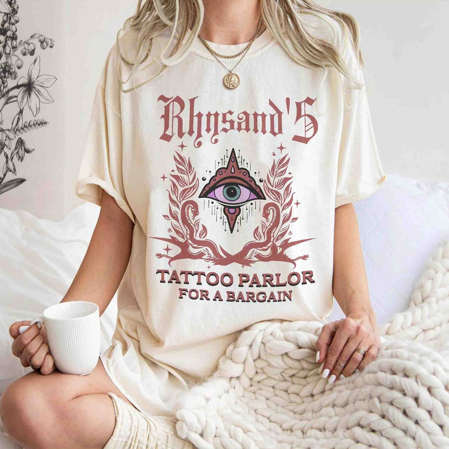 Acotar Velaris Rhysand's Tattoo Parlor Comfort Colors Shirt, Feyre and Rhysand, the Night Court Tee, Novel Series Book Lover, Bookish Gift