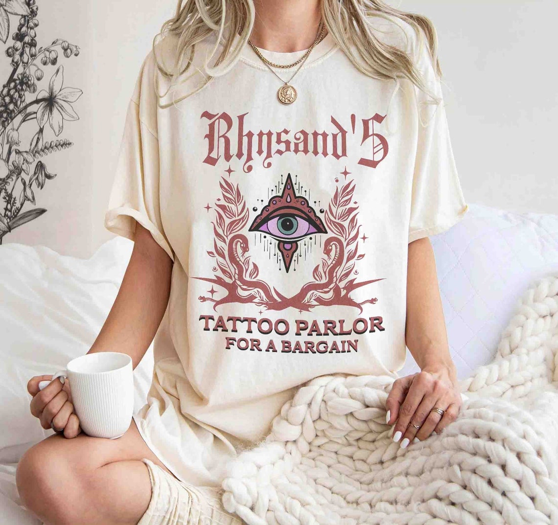 Acotar Velaris Rhysand's Tattoo Parlor Comfort Colors Shirt, Feyre and Rhysand, the Night Court Tee, Novel Series Book Lover, Bookish Gift