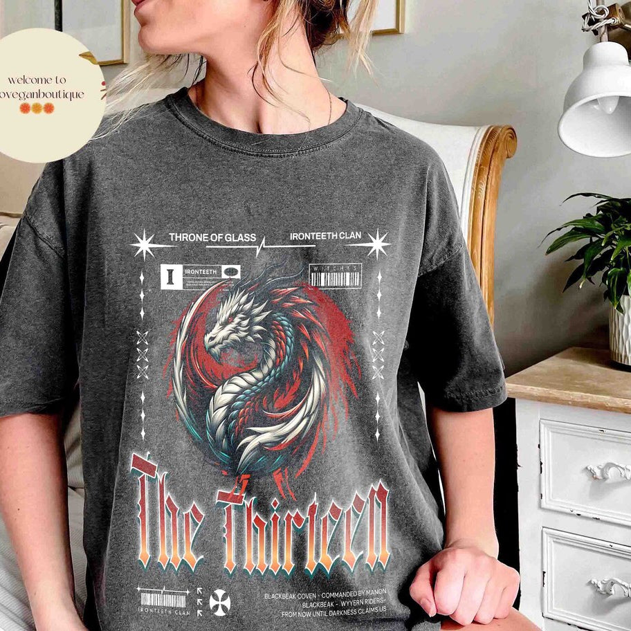 The Thirteen Comfort Colors Shirt, Throne of Glass Shirt, Manon Blackbeak Ironteeth Witches Dorian Haviliard Licensed SJM Merch Terrasen
