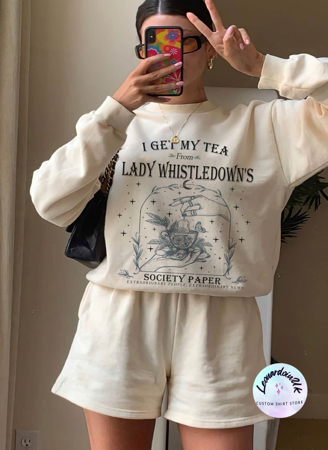 I Get My Tea From Lady Whistledown's Sweatshirt,society Paper Shirt,book Lover, Bridgerton, Spill the Tea Lady Whistledown's Shirt