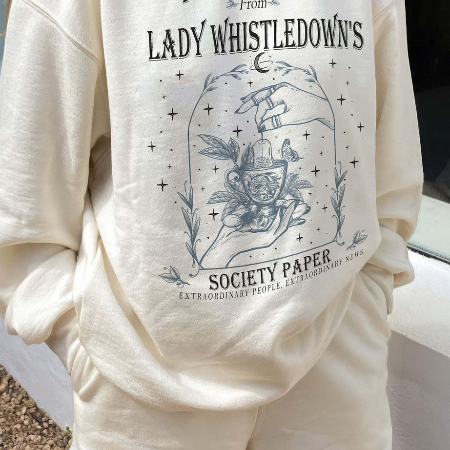 I Get My Tea From Lady Whistledown's Sweatshirt,society Paper Shirt,book Lover, Bridgerton, Spill the Tea Lady Whistledown's Shirt