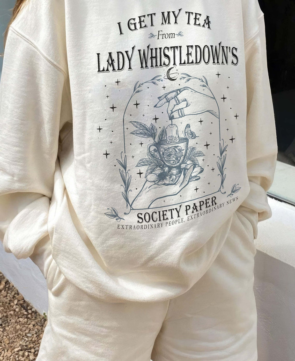 I Get My Tea From Lady Whistledown's Sweatshirt,society Paper Shirt,book Lover, Bridgerton, Spill the Tea Lady Whistledown's Shirt