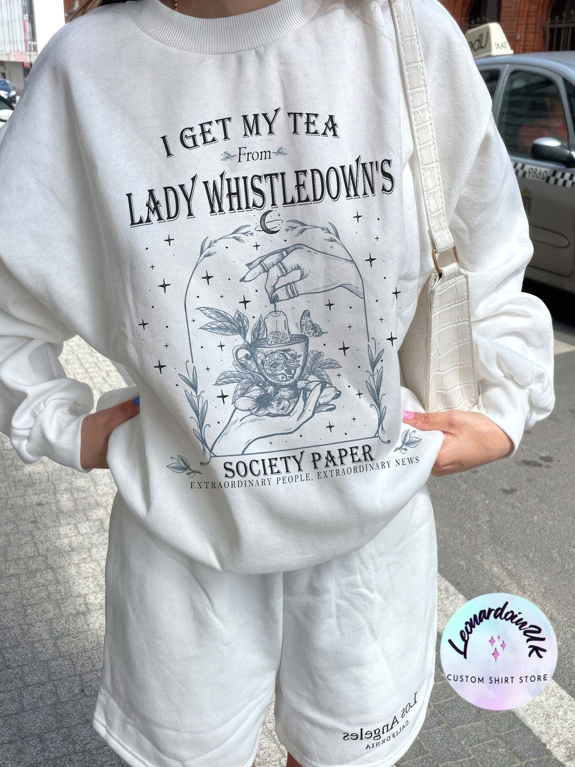 I Get My Tea From Lady Whistledown's Sweatshirt,society Paper Shirt,book Lover, Bridgerton, Spill the Tea Lady Whistledown's Shirt