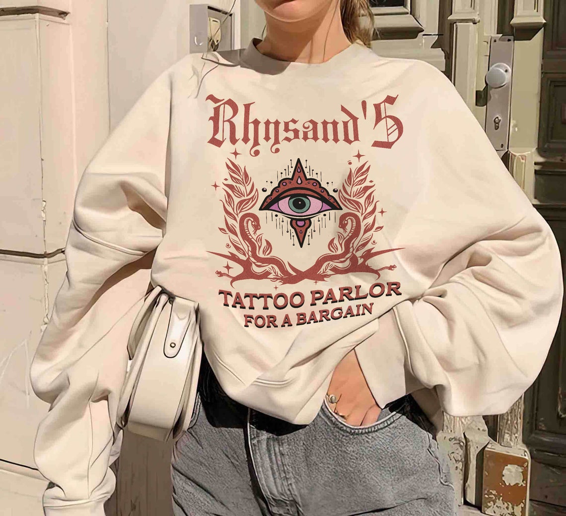 Acotar Velaris Rhysand's Tattoo Parlor Sweatshirt, Feyre and Rhysand, the Night Court Shirt, Novel Series Book Lover, Bookish Gift