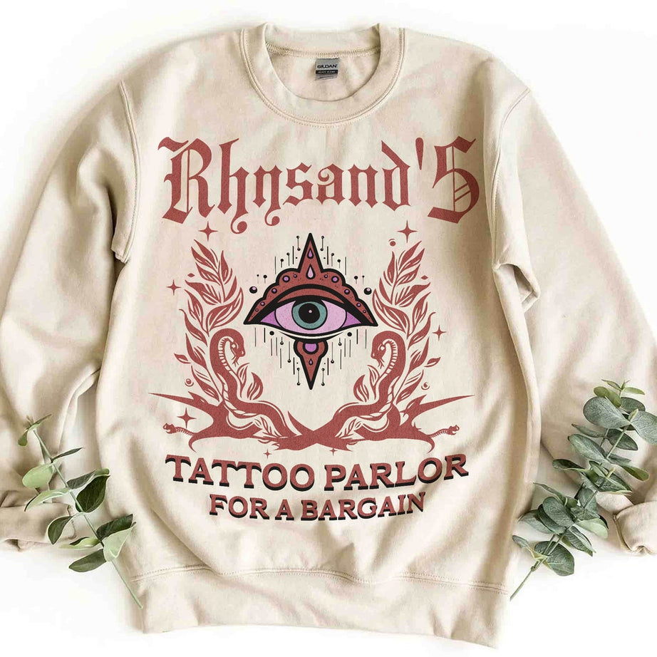 Acotar Velaris Rhysand's Tattoo Parlor Sweatshirt, Feyre and Rhysand, the Night Court Shirt, Novel Series Book Lover, Bookish Gift