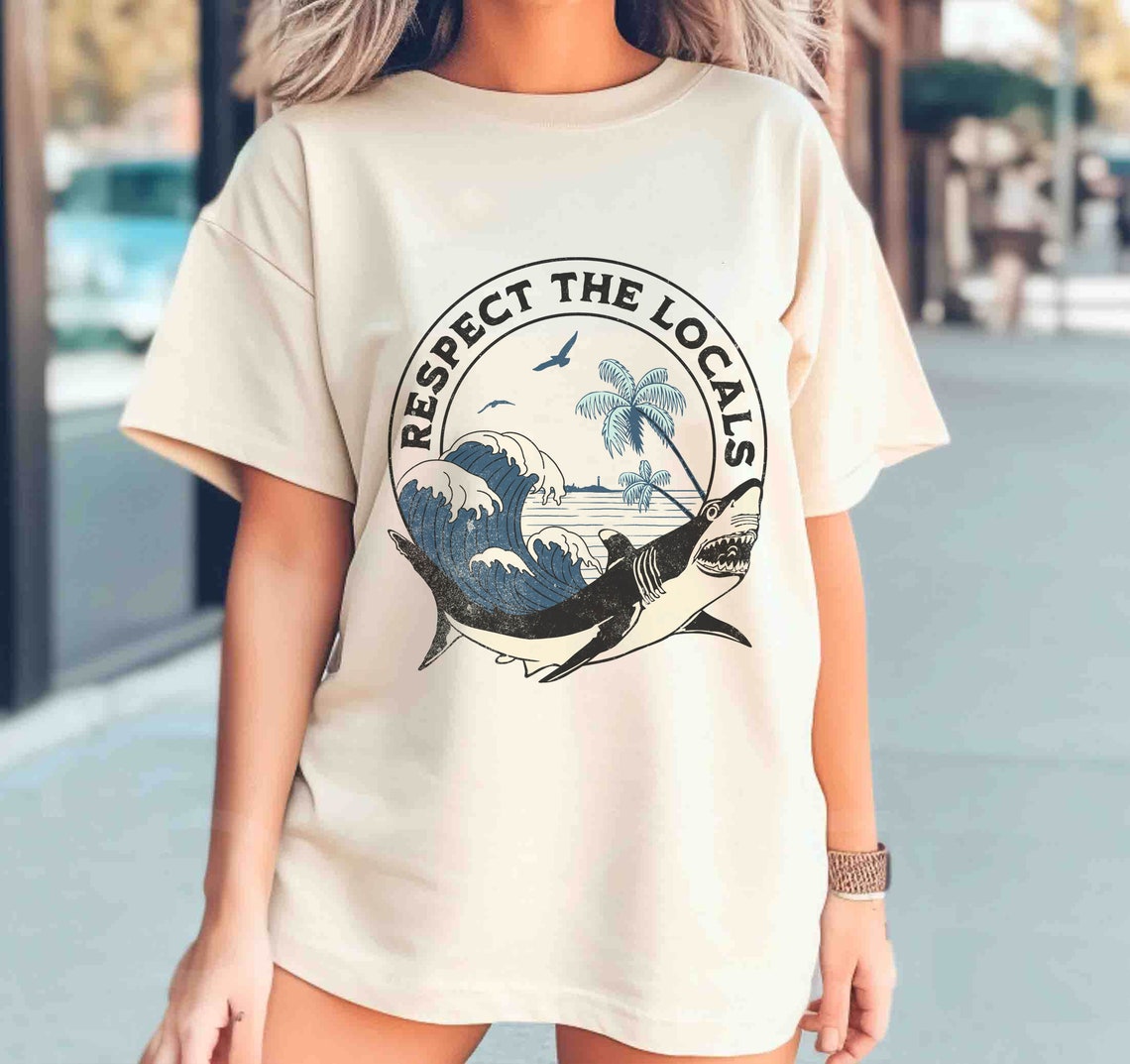 Respect the Locals Shirt, Save the Ocean Shirt, Nature Lover Gift Shirt, Save the Sharks T-shirt, Shark Lover Shirt