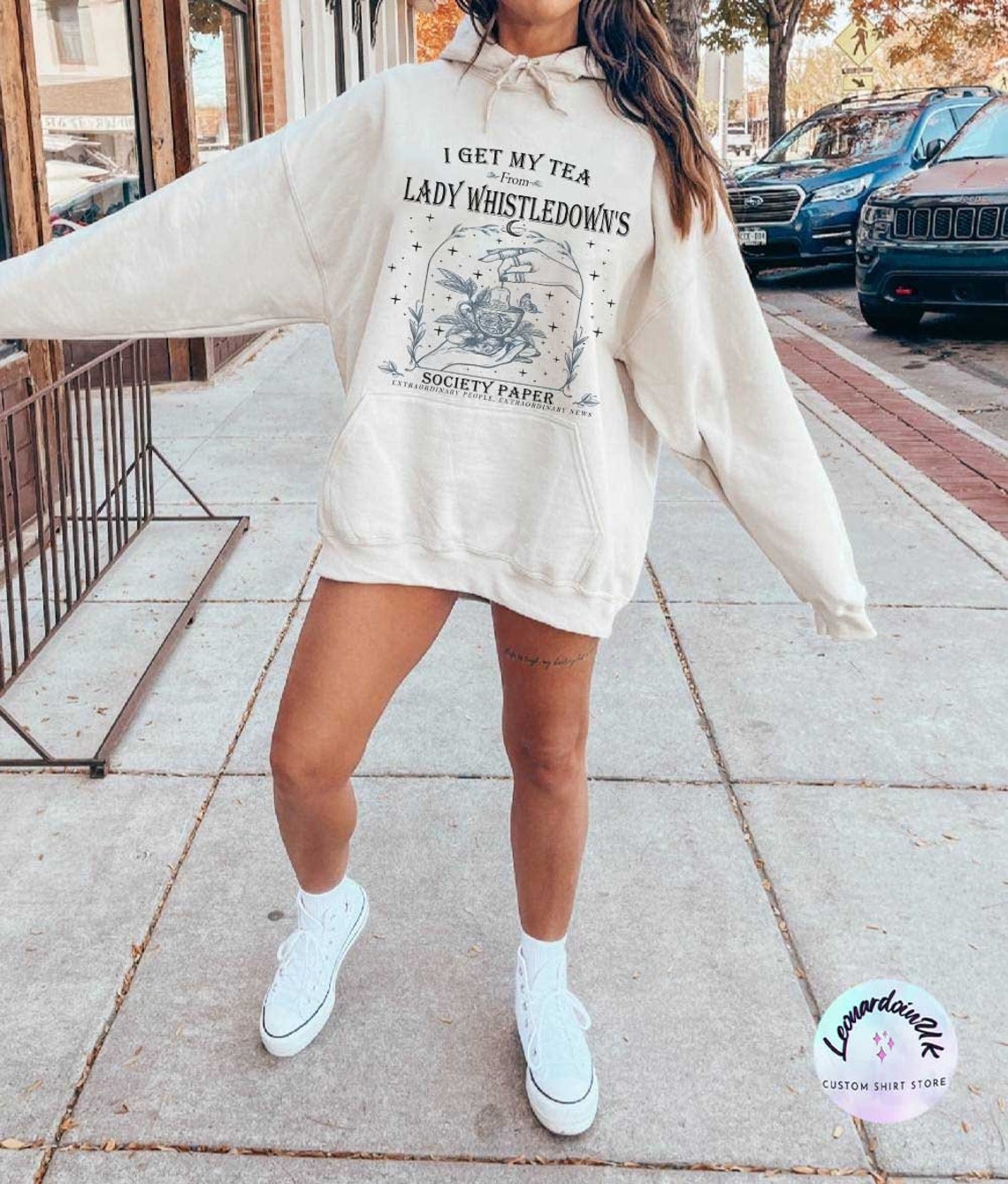 I Get My Tea From Lady Whistledown's Hoodie,society Paper Shirt, Book Lover, Bridgerton, Spill the Tea Lady Whistledown's