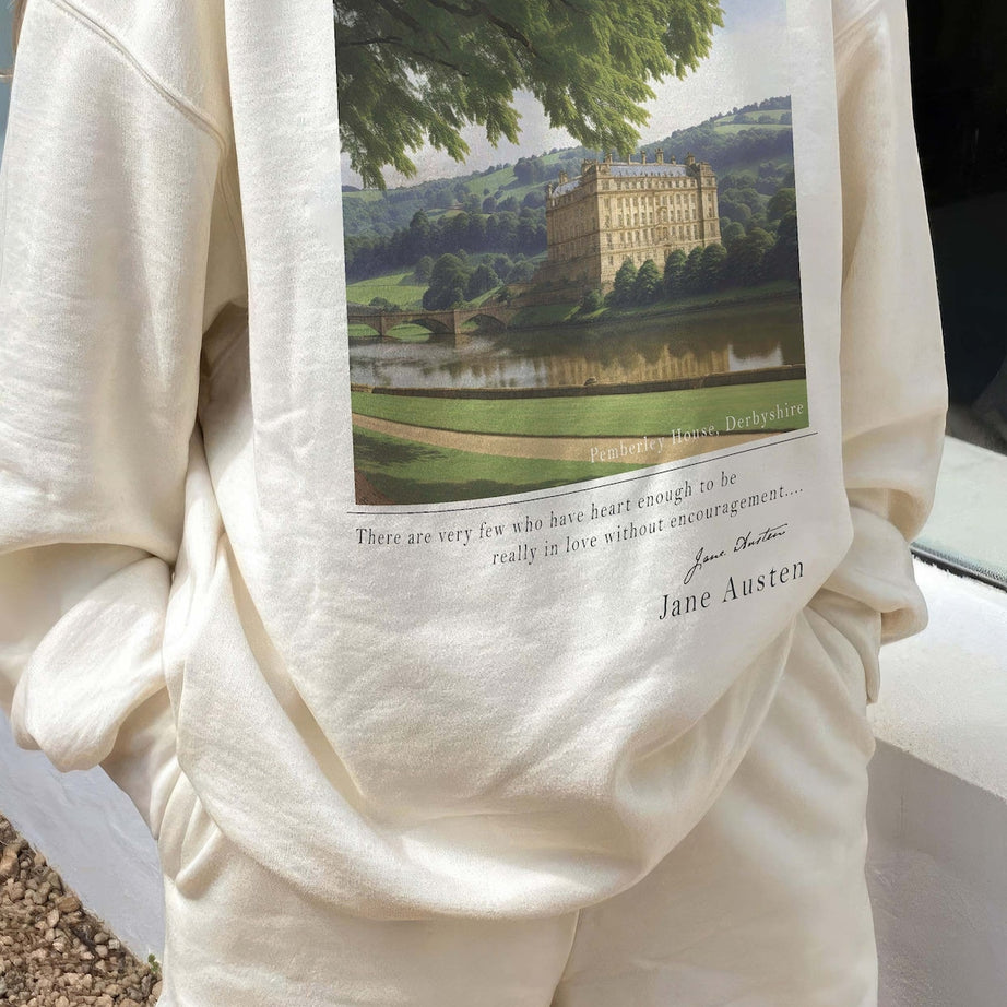 Pride and Prejudice Sweatshirt, Pemberley House Shirt, Mr. Darcy and Elizabeth Bennet Sweatshirt, Jane Austen Shirt, Book Lover Sweatshirt