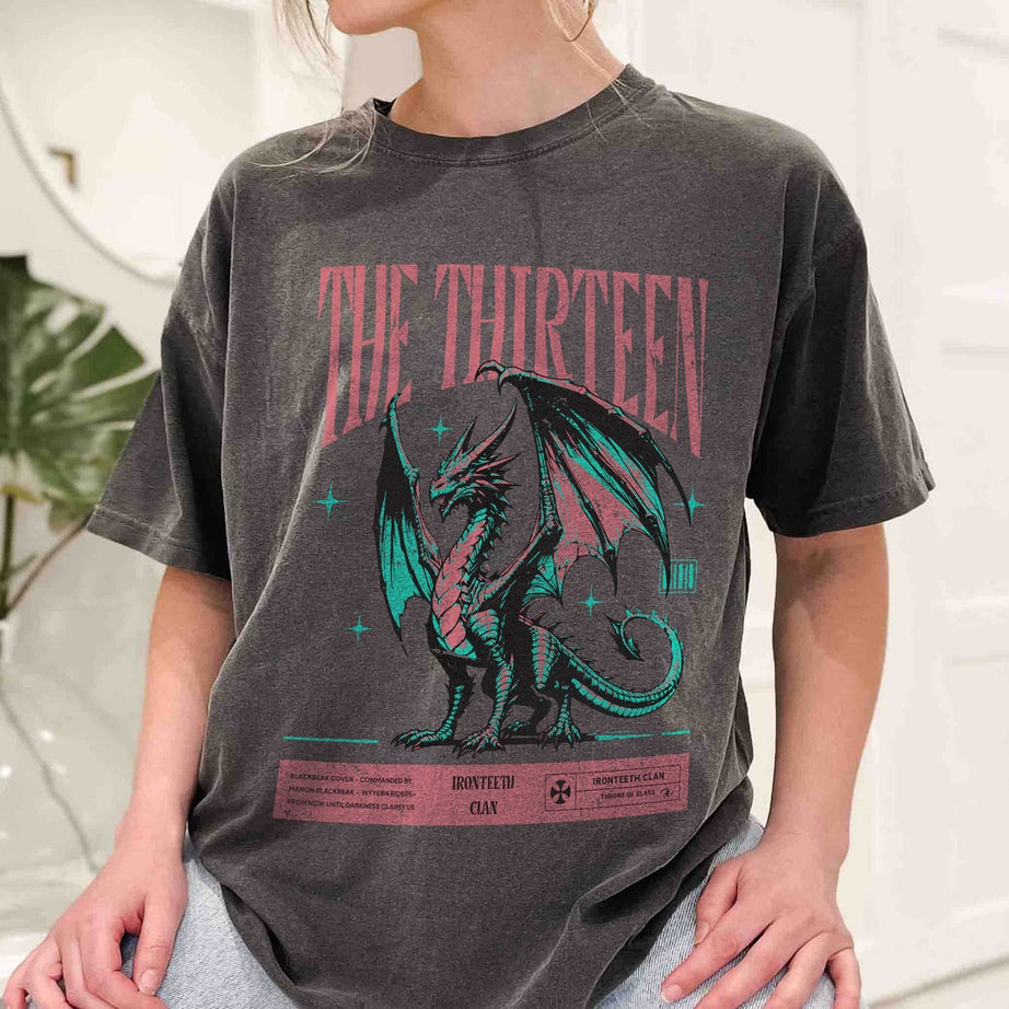 The Thirteen Comfort Colors Shirt, Throne of Glass Shirt, Manon Blackbeak Ironteeth Witches Dorian Haviliard Licensed SJM Merch Terrasen