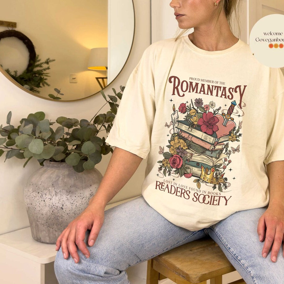 Romantasy Readers Society Comfort Colors Shirt, Book Lover Club, Romantasy Reader Gift, Fantasy Romance Book Shirt, Dark Romance