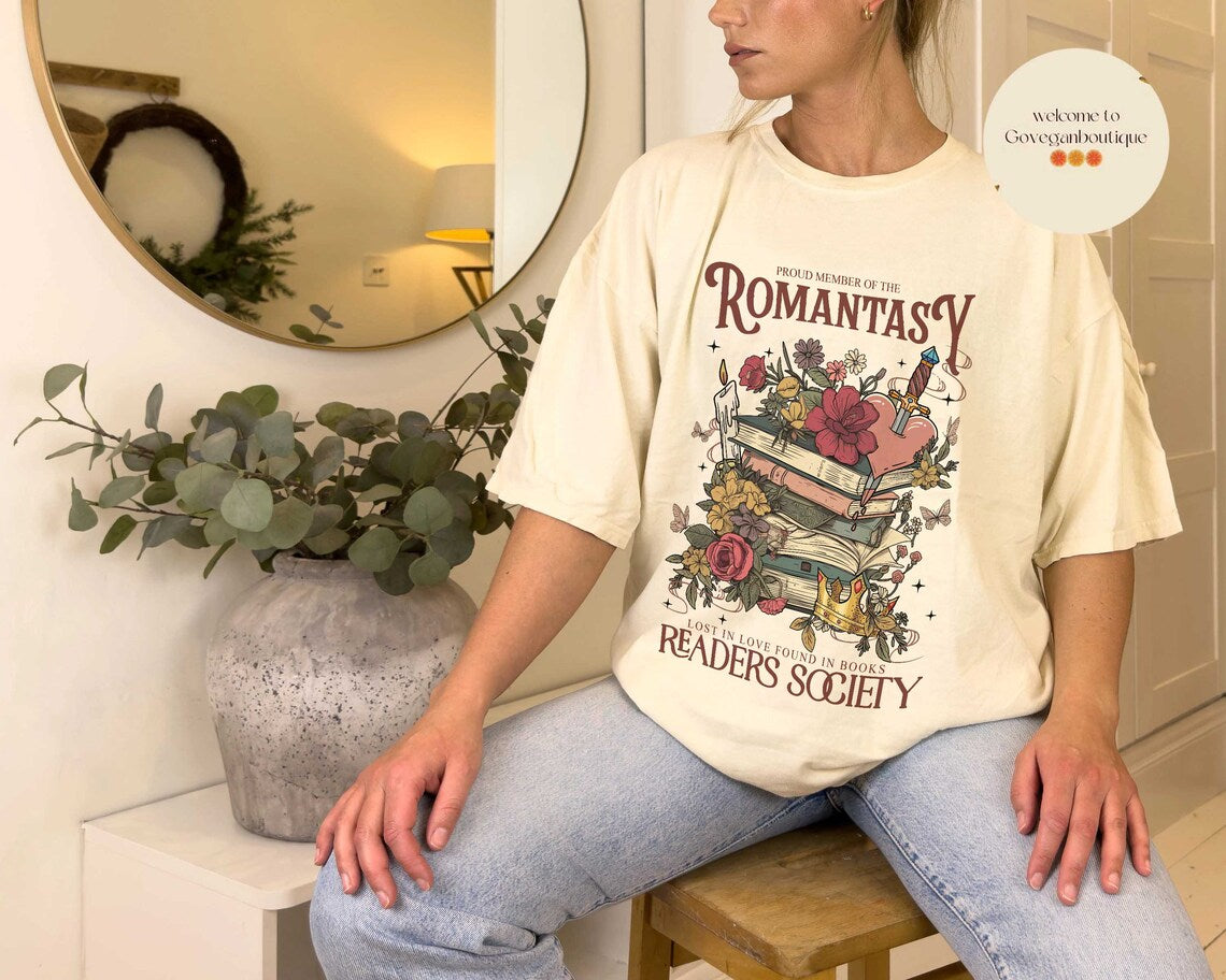 Romantasy Readers Society Comfort Colors Shirt, Book Lover Club, Romantasy Reader Gift, Fantasy Romance Book Shirt, Dark Romance