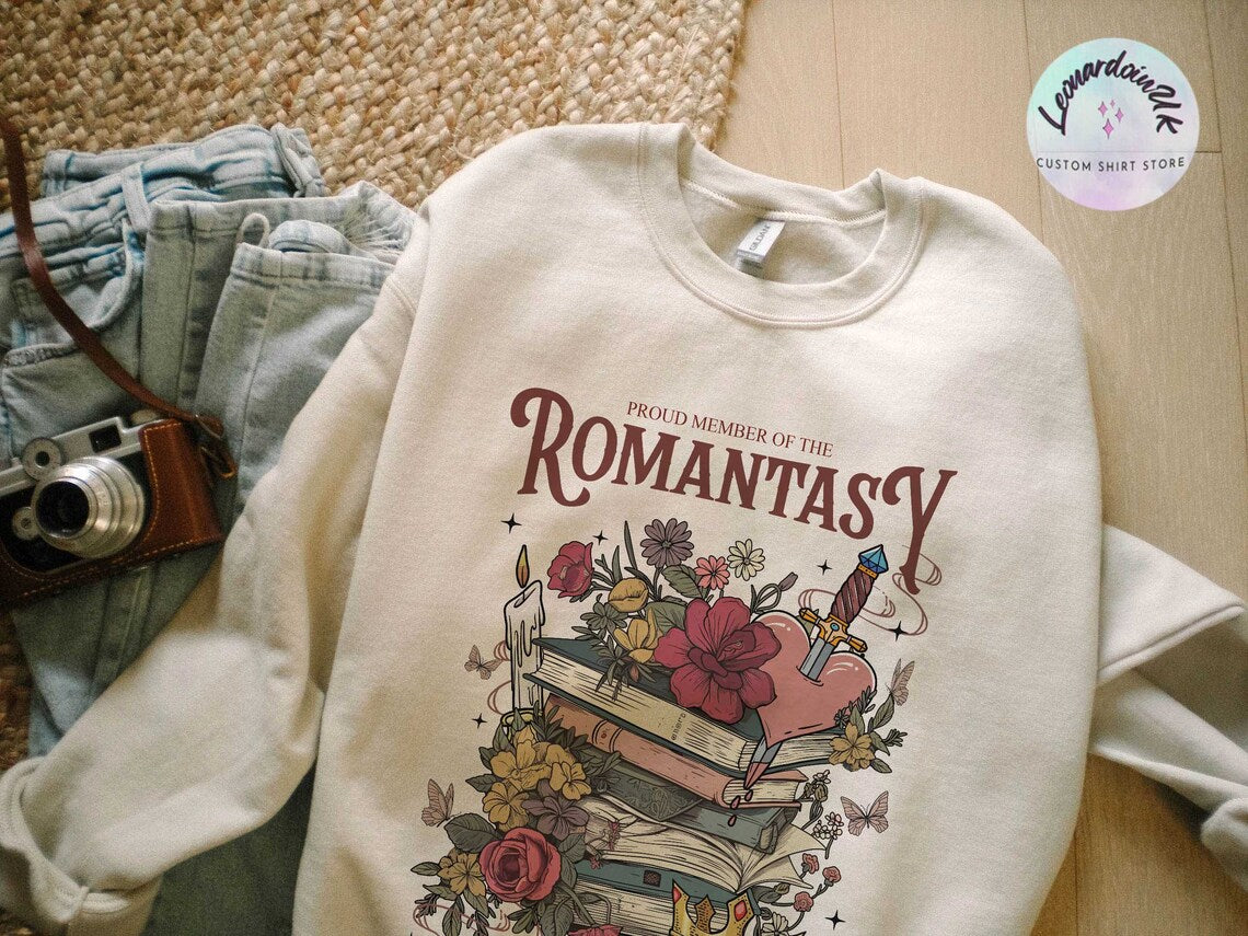 Romantasy Readers Society Sweatshirt, Book Lover Club, Romantasy Reader Gift, Fantasy Romance Book Shirt, Dark Romance