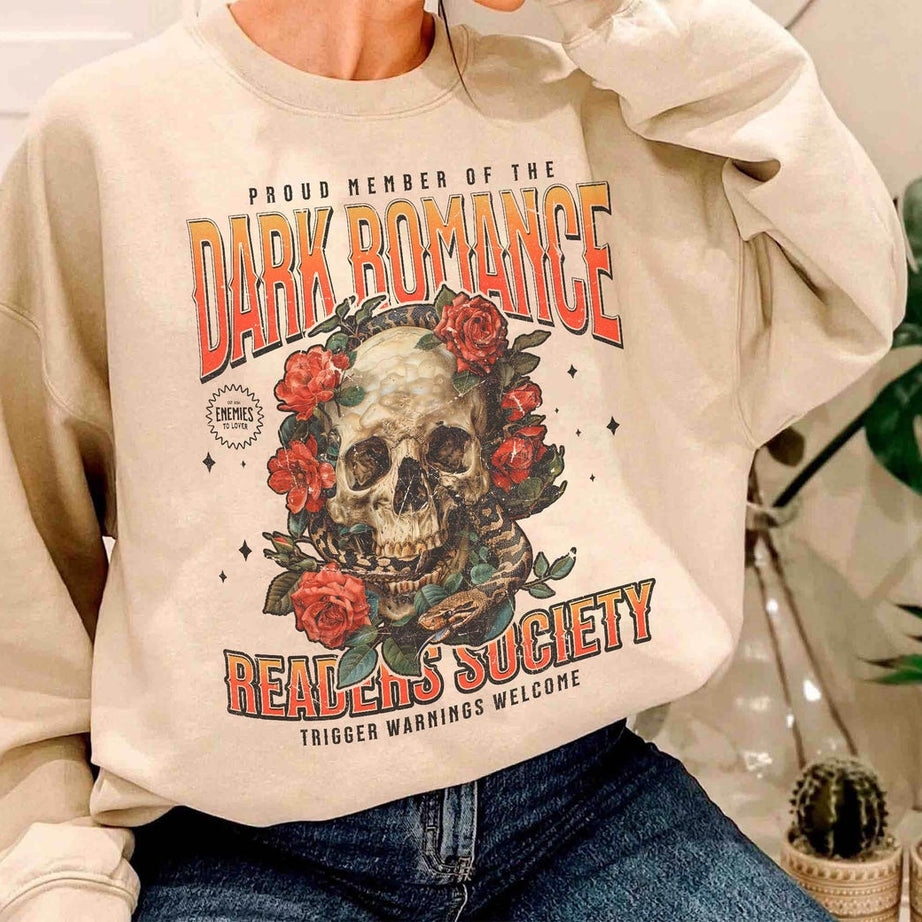 Dark Romance Readers Society Sweatshirt, Romance Reader Dark Academia Shirt for Smut Reader, Bookish Shirt, Dark Romance Merch