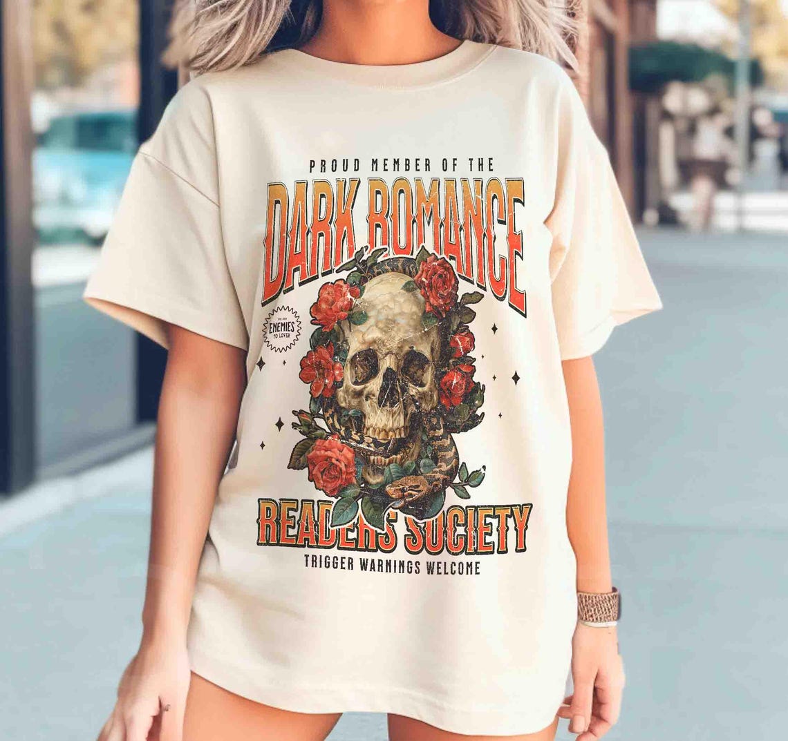 Dark Romance Readers Society Shirt, Romance Reader Dark Academia Shirt for Smut Reader, Bookish Shirt, Dark Romance Merch