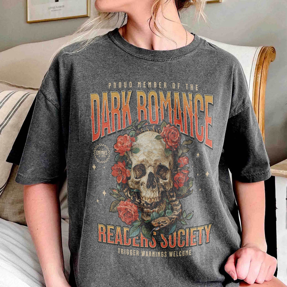 Dark Romance Readers Society Comfort Color Shirt, Romance Reader Dark Academia Shirt, Smut Reader, Bookish Shirt,dark Romance Merch