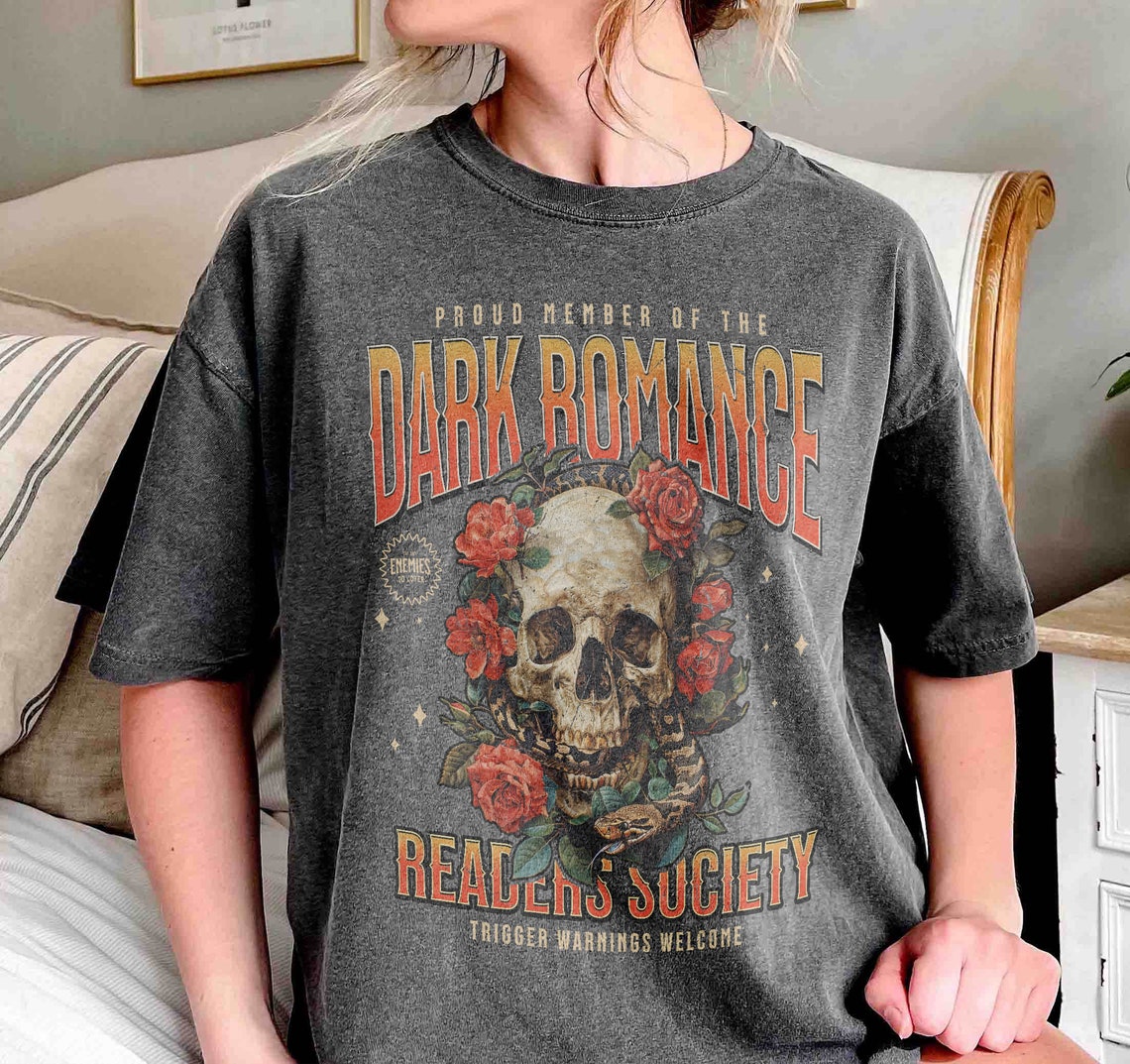 Dark Romance Readers Society Comfort Color Shirt, Romance Reader Dark Academia Shirt, Smut Reader, Bookish Shirt,dark Romance Merch
