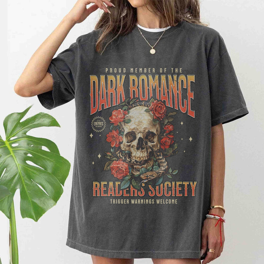 Dark Romance Readers Society Comfort Color Shirt, Romance Reader Dark Academia Shirt, Smut Reader, Bookish Shirt,dark Romance Merch