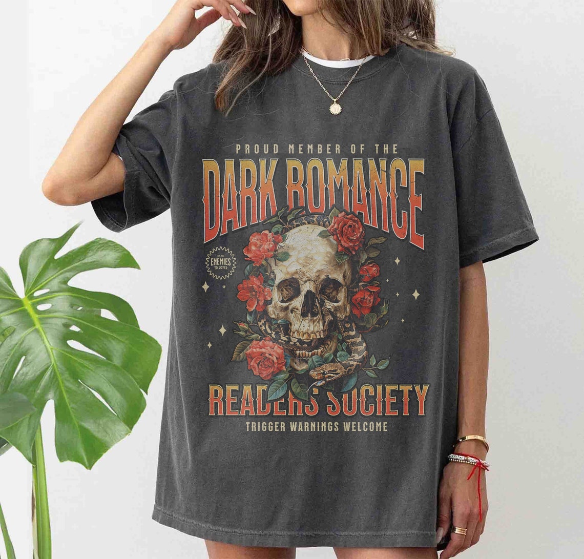 Dark Romance Readers Society Comfort Color Shirt, Romance Reader Dark Academia Shirt, Smut Reader, Bookish Shirt,dark Romance Merch