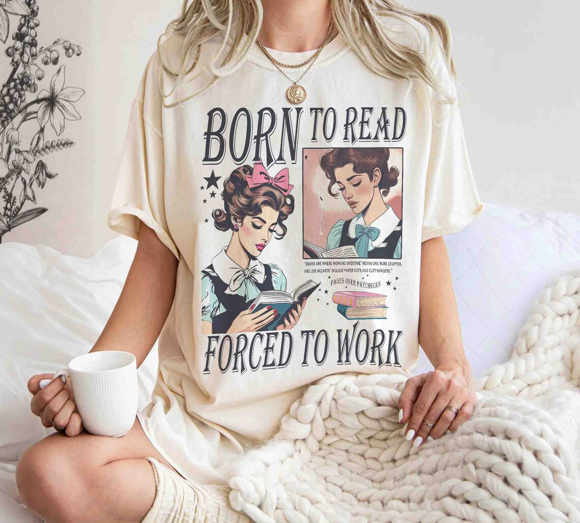 Born to Read Bookish Comfort Colors Shirt, Funny Reader Book Addict, Book Lover, Spicy Books, Dark Romance, Booktok, Smut Shirt