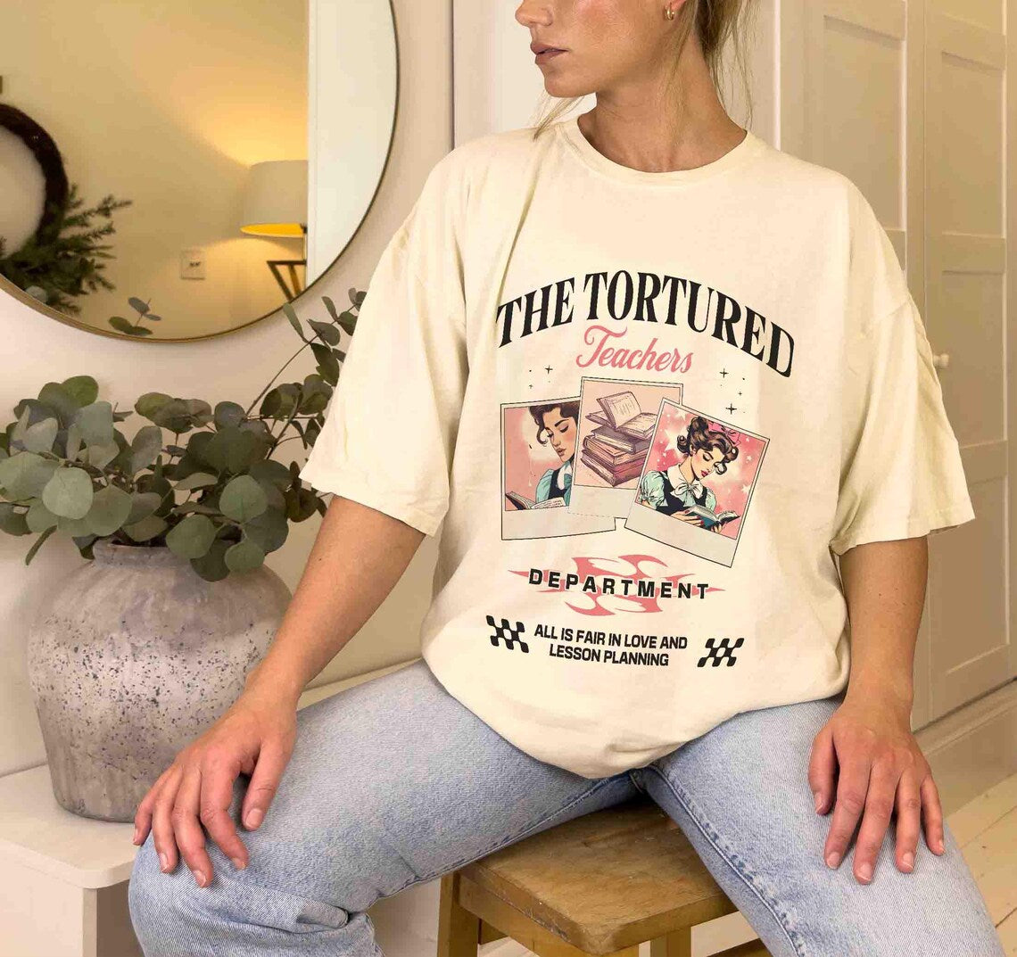 Tortured Teachers Department Shirt, Teacher All is Fair T-shirt, Funny Teacher Shirt, Bookish Shirt, Back to School Shirt