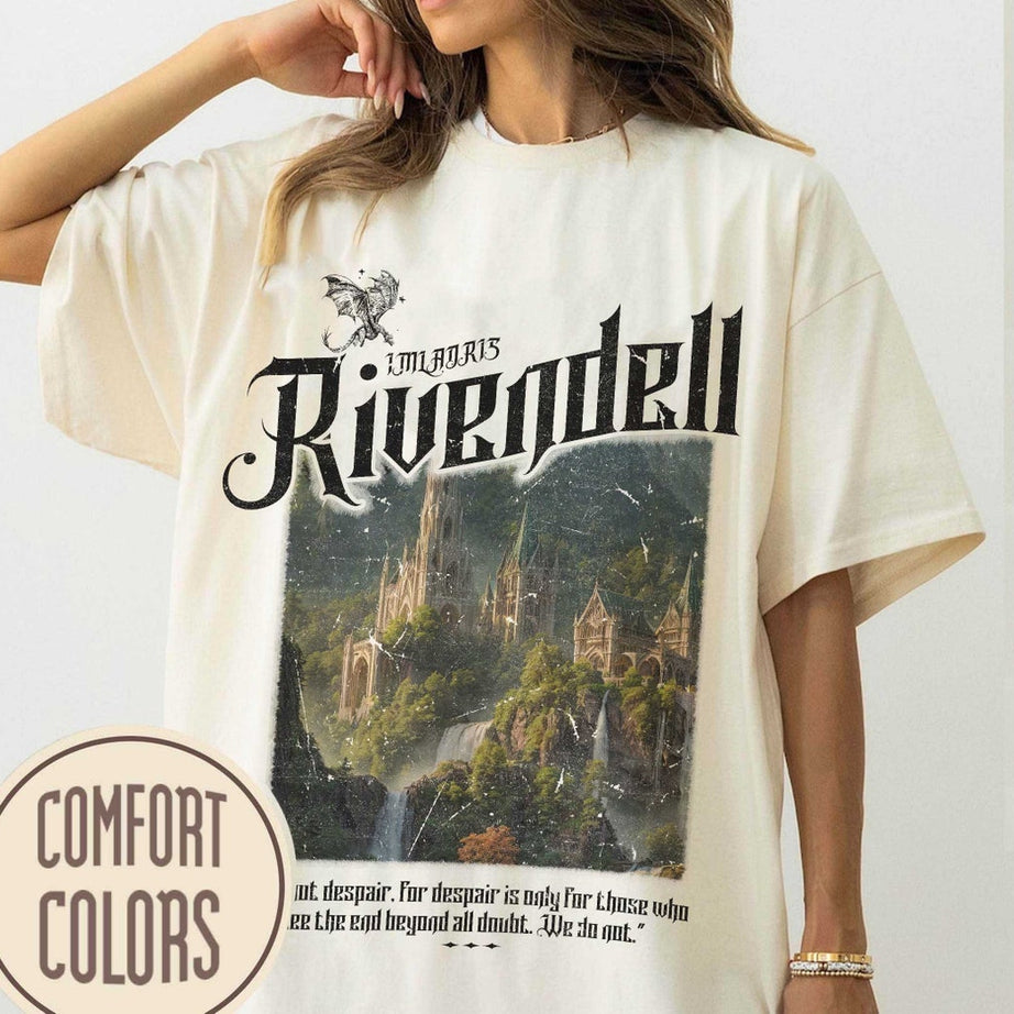Rivendell Comfort Colors Shirt, Lord of the Rings Shirt, Lotr Shirt, the Fellowship Shirt, Lotr, the Shire Distressed, the Hobbits