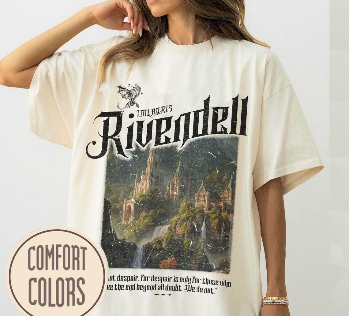 Rivendell Comfort Colors Shirt, Lord of the Rings Shirt, Lotr Shirt, the Fellowship Shirt, Lotr, the Shire Distressed, the Hobbits