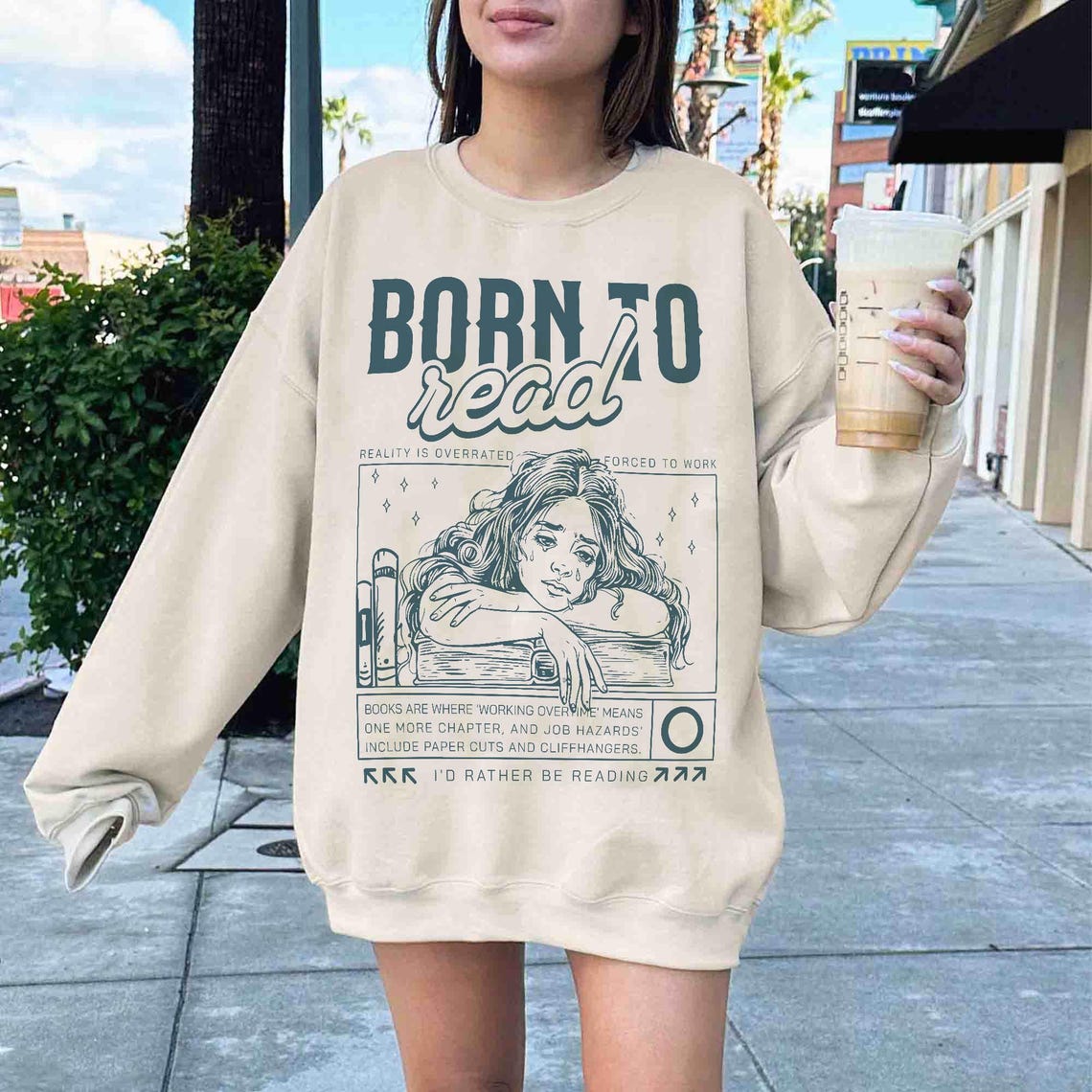 Born to Read Sweatshirt, Funny Reader Shirt, Bookish Shirt, Book Lover Gift, Book Addict Shirt, Bookworm, Book Club Gift